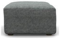 Heart of House Harrison Tweed Fabric Footstool - Grey